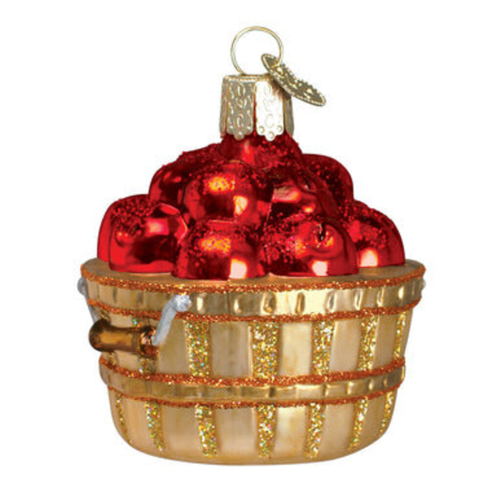 Old World Christmas - Apple Basket Blown Glass Ornament