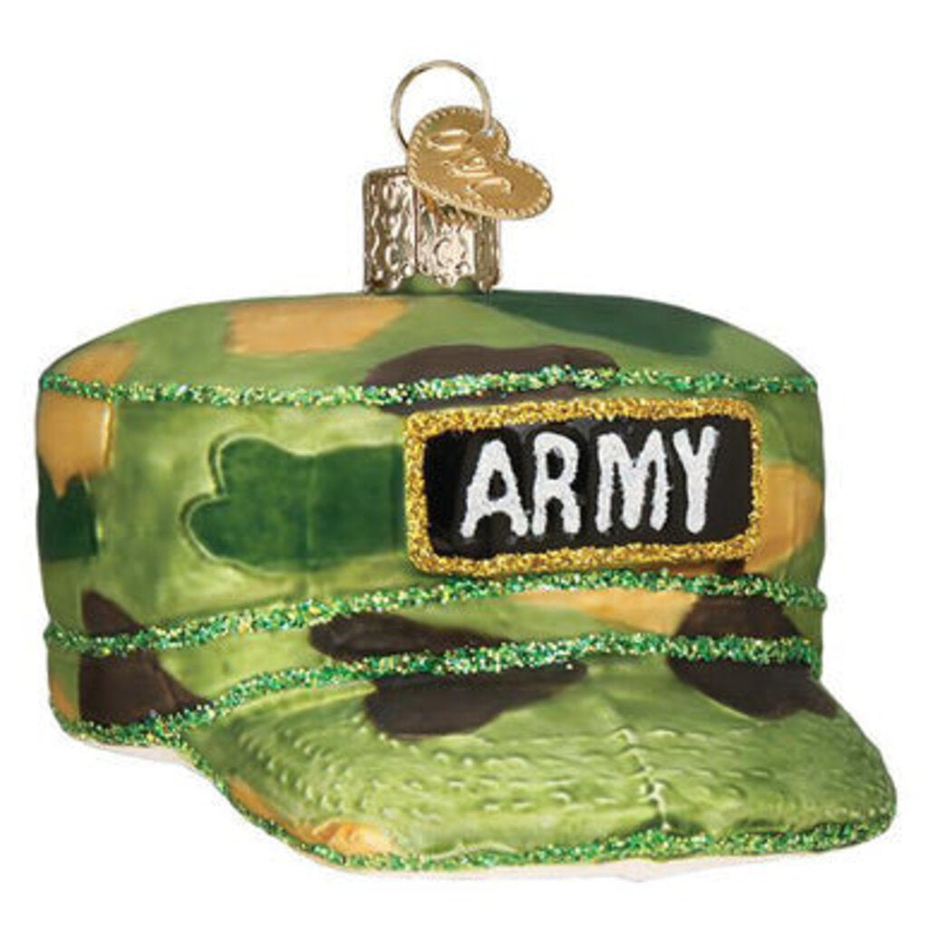 Old World Christmas - Army Cap Blown Glass Ornament