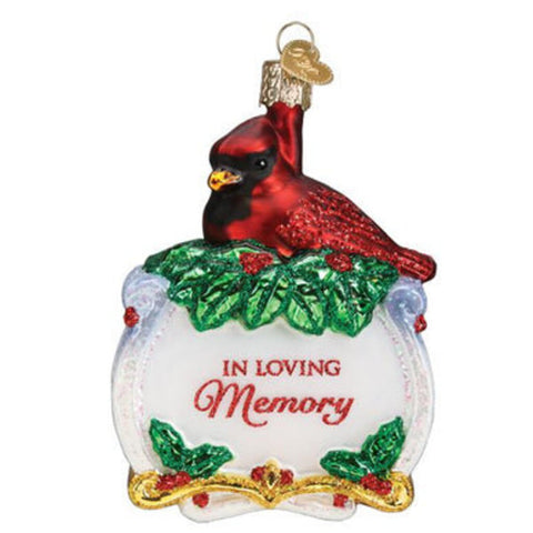 Old World Christmas - Memorial Cardinal Blown Glass Ornament