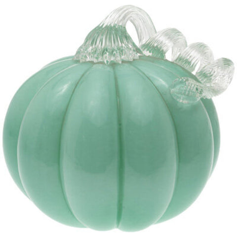Turquoise Glass Pumpkin - Small