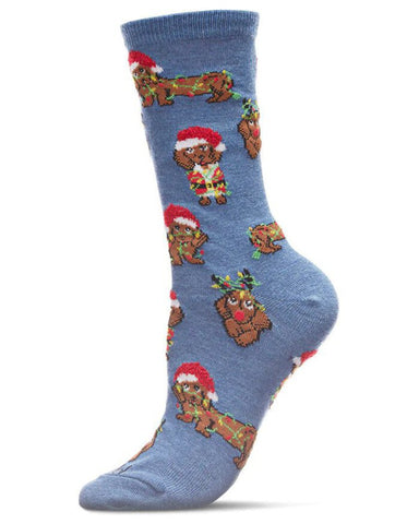 Memoi Socks - Dachshund Christmas Crew