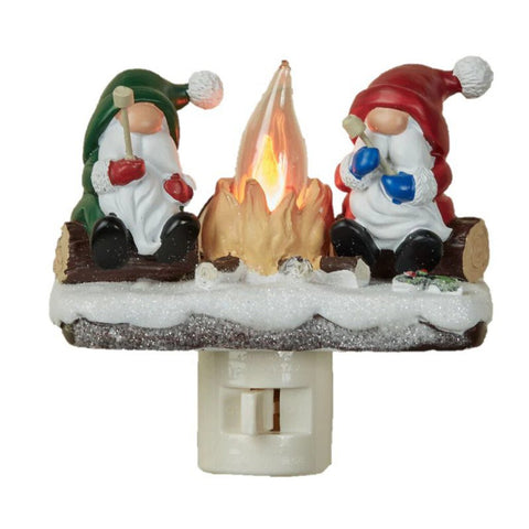 Gnomes by Campfire Night Light