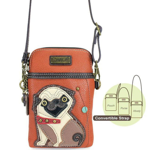Chala Handbags Cellphone Xbody Handbag - Pug
