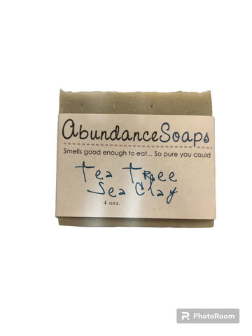 Abundance Soap - Tea Tree & Clay 4oz Handcrafted Soap Bar