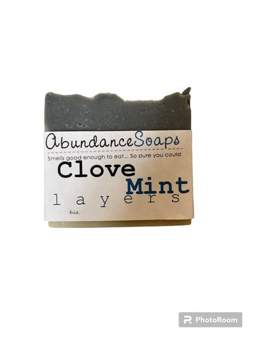 Abundance Soap - Clove Mint Layers 4oz Handcrafted Soap Bar