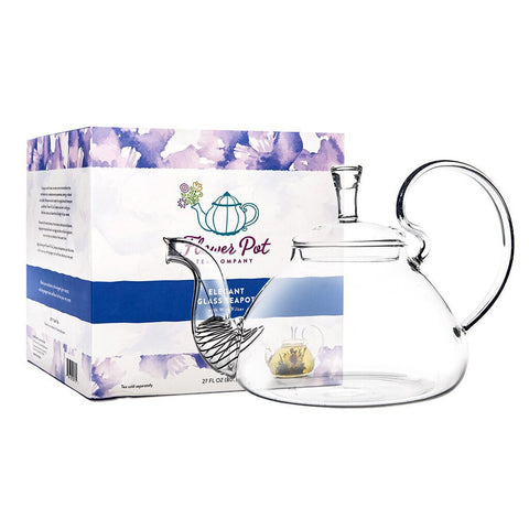 Flower Pot Tea - Elegant Glass Teapot