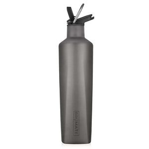 BruMate Rehydration Water Bottle - Black Stainless