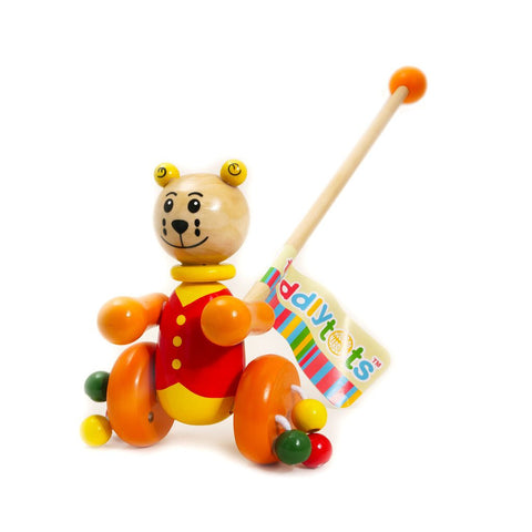 Tiddly Tots Wooden Push Along - Teddy