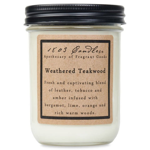1803 Candles - Weathered Teakwood Original 14oz Jar Candle