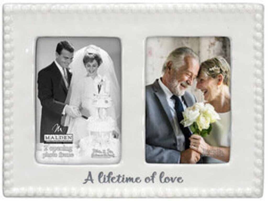 Malden Designs - Lifetime Of Love Ceramic Anniversary Photo Frame
