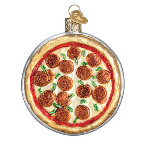 Old World Christmas - Pizza Pie Blown Glass Ornament