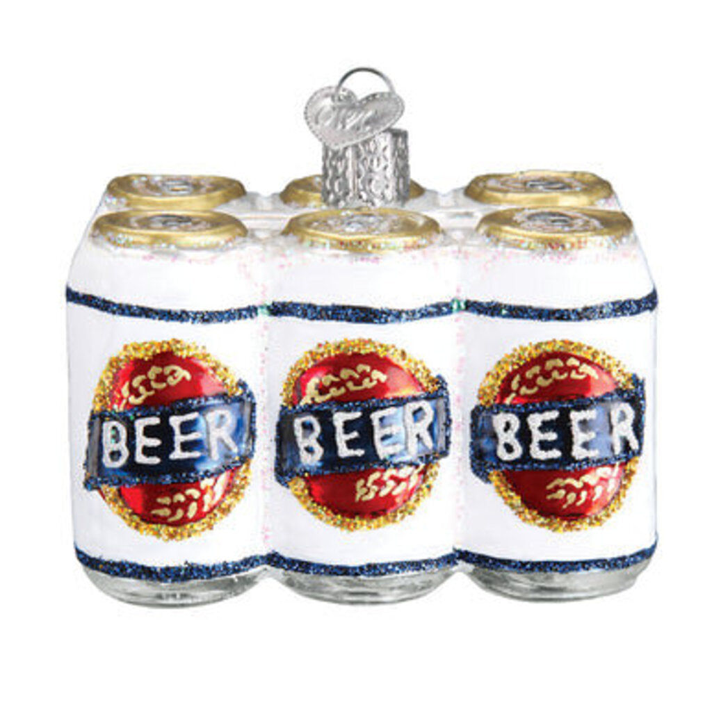 Old World Christmas - Six Pack of Beer Blown Glass Ornament