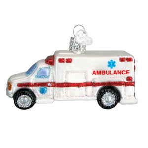 Old World Christmas - Ambulance Blown Glass Ornament
