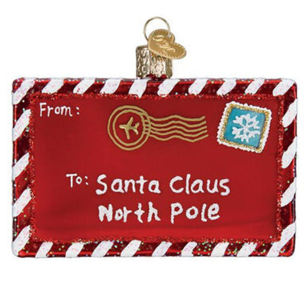 Old World Christmas - Letter to Santa Blown Glass Ornament