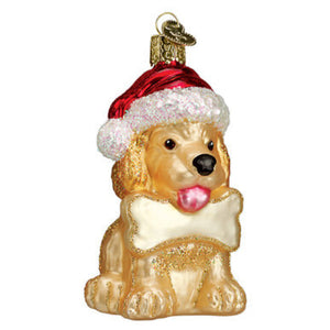 Old World Christmas - Jolly Pup Blown Glass Ornament