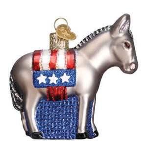 Old World Christmas - Democrat Donkey Blown Glass Ornament
