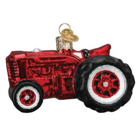 Old World Christmas - Old Farm Tractor Blown Glass Ornament