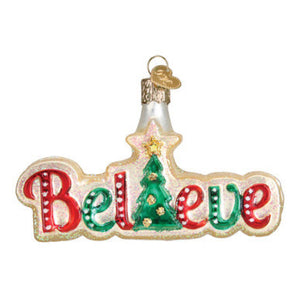 Old World Christmas - Believe Blown Glass Ornament