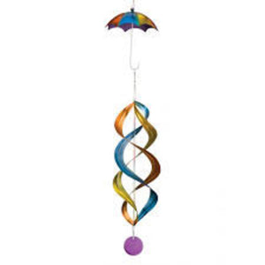 Hanging Wind Spinner - 33" Rainbow Umbrella