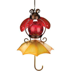 Solar Light Umbrella Lantern - Ladybug
