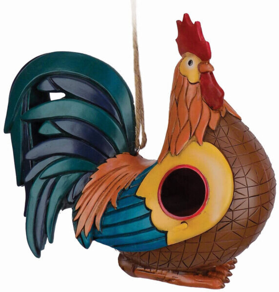 Rooster Bird House