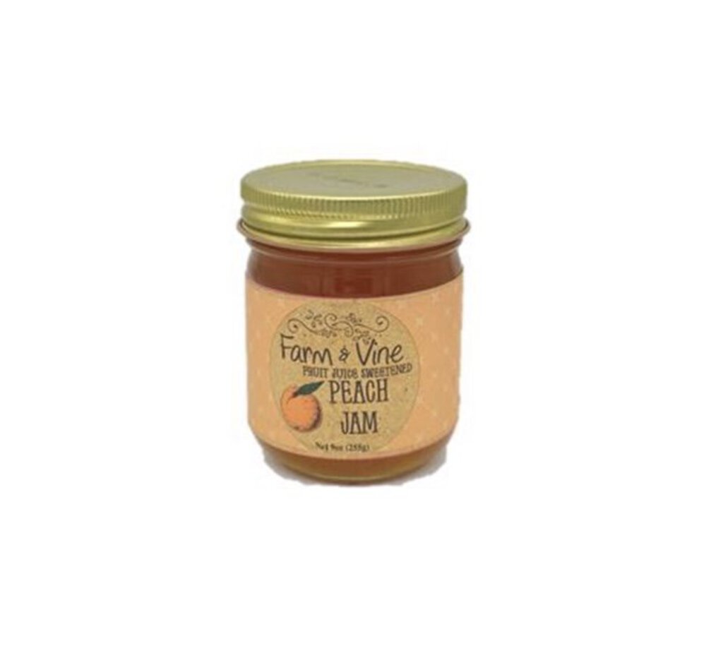 Farm & Vine Peach Preserves 9.5oz - No Sugar Added