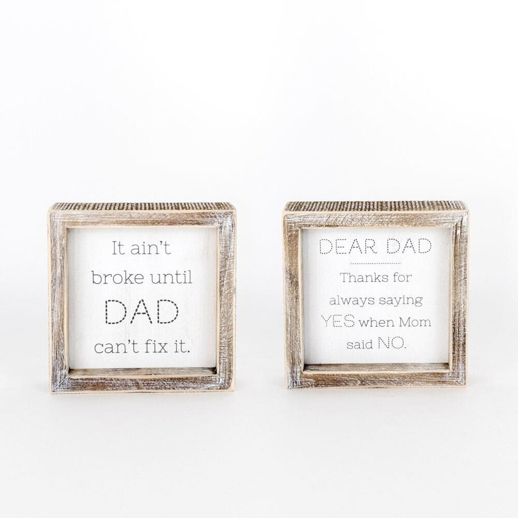 Double Sided Shelf Sign - Dad