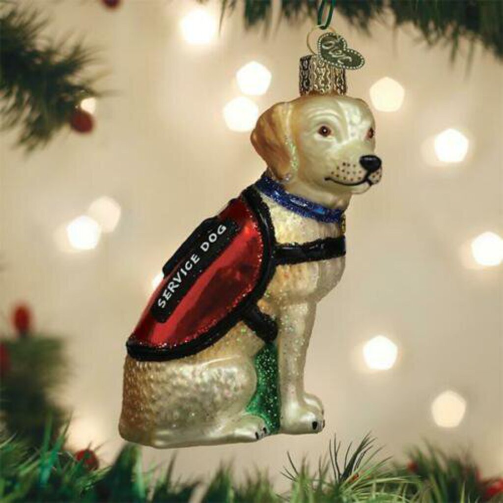 Old World Christmas - Service Dog Blown Glass Ornament