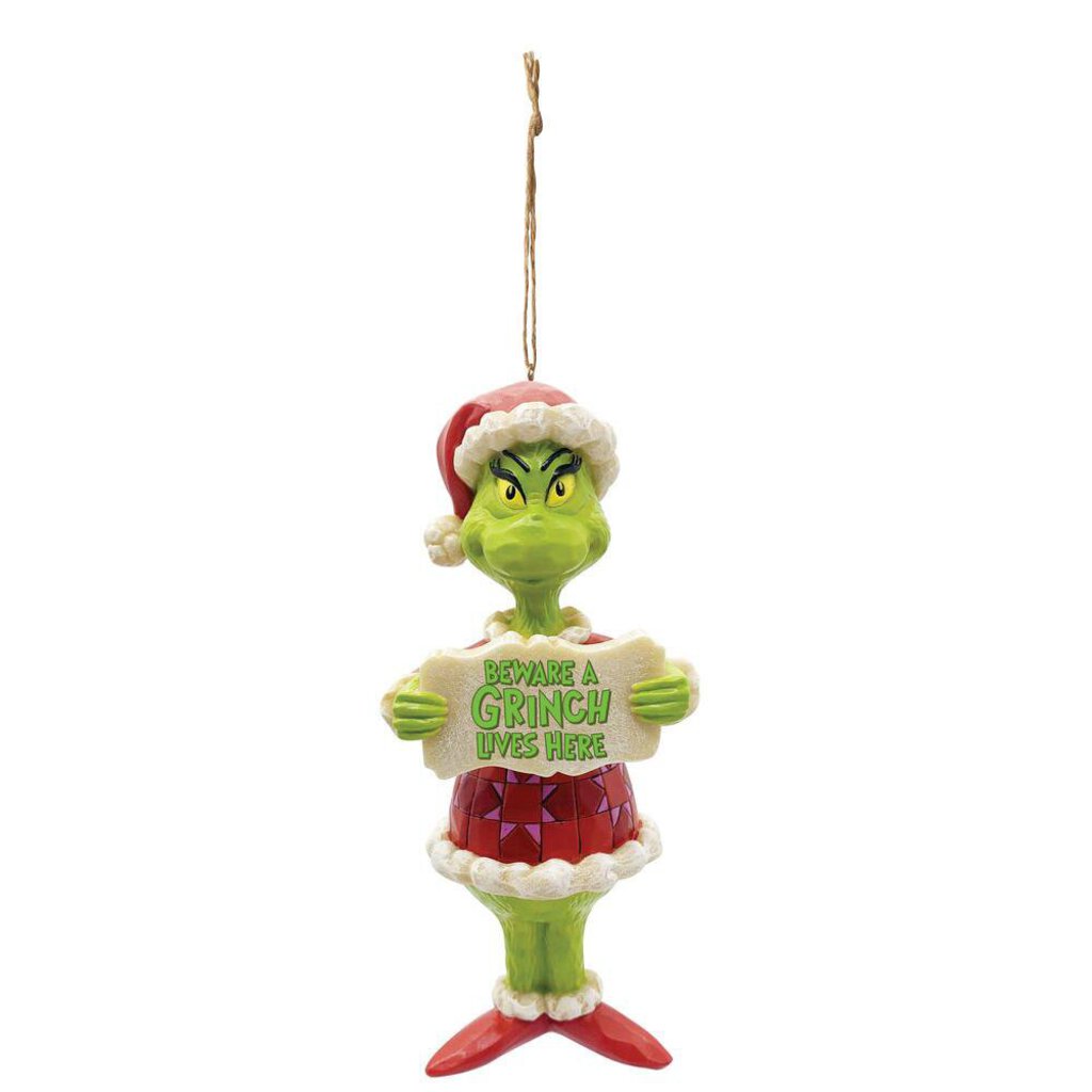 Jim Shore Ornament - Beware a Grinch