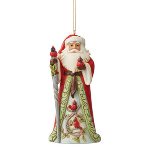 Jim Shore Ornament - Santa w/Cardinal 6009459