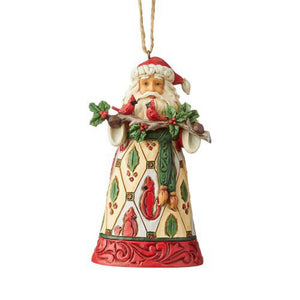 Jim Shore Ornament - Santa With Cardinals 6004303