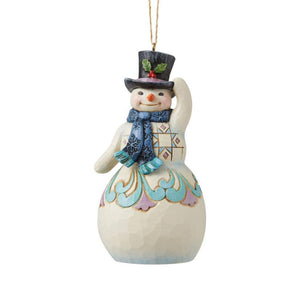 Jim Shore Ornament - Snowman with Top Hat 6008130