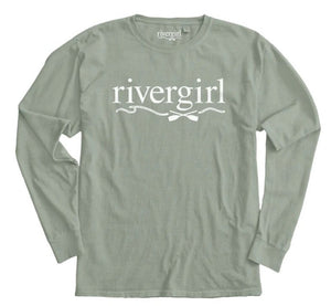 rivergirl Long Sleeve Tee - Pale Jade Size L