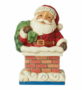 Jim Shore Mini Santa in Chimney 6009001