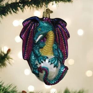 Old World Christmas Blown Glass Ornament - Fantasy Dragon