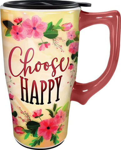 Ceramic Travel Mug - Choose Happy