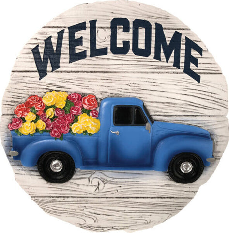 Blue Truck Welcome Stepping Stone