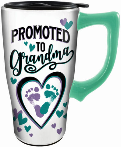 Ceramic Travel Mug - Promoted to Grandma