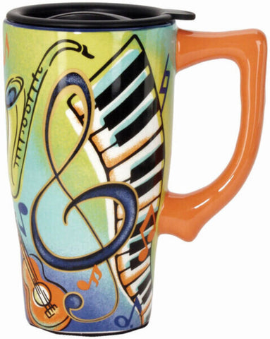 Ceramic Travel Mug - Music