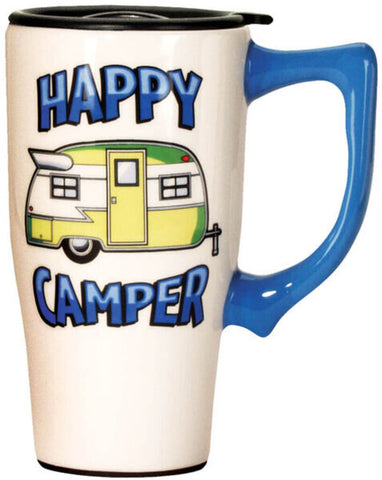 Ceramic Travel Mug - Happy Camper