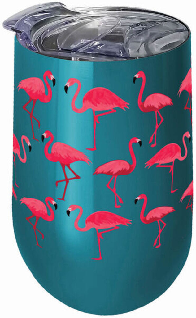 Stainless Wine Tumbler - Flamingo