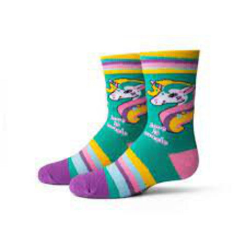 Two Left Feet Kids Socks - Unicorn (Large)