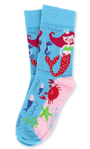 Two Left Feet Kids Socks - Mermaid (Small)