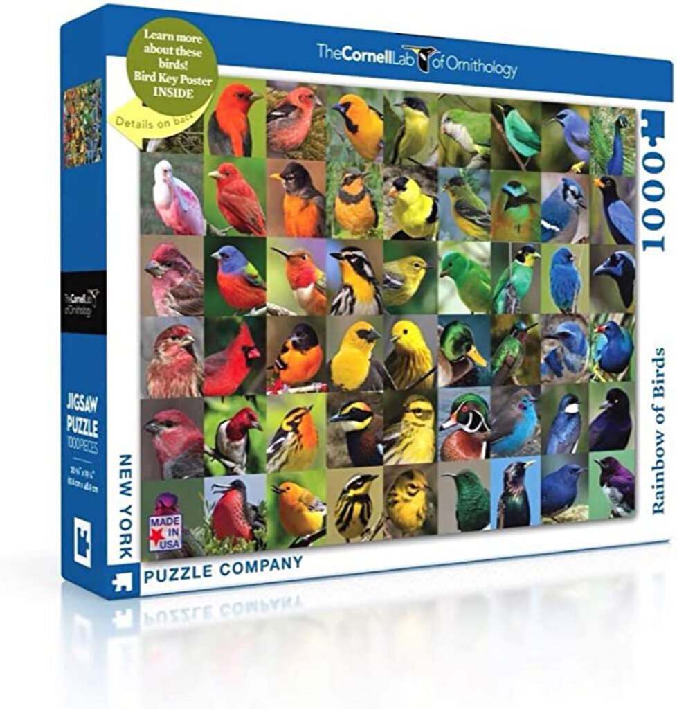 New York Puzzle Company - Rainbow of Birds 1000pc Jigsaw Puzzle