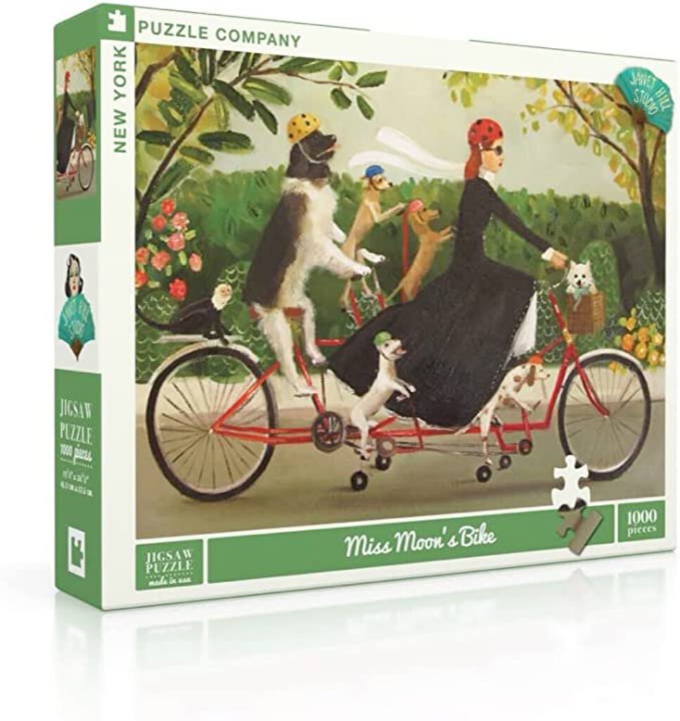 New York Puzzle Company - Janet Hill Miss Moon's Bike - 1000 Piece Jigsaw Puzzle