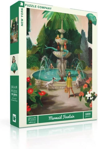 New York Puzzle Company - Mermaid Fountain 100pc Jigsaw Puzzle