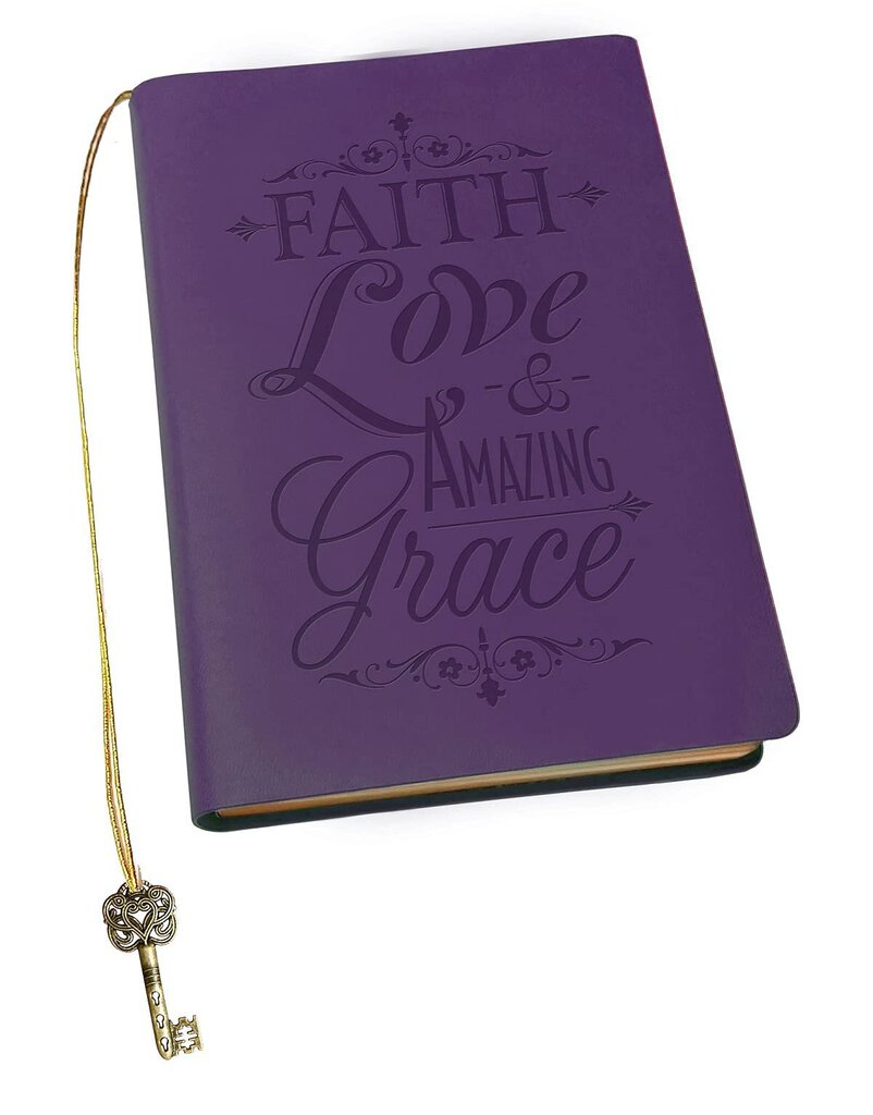 Faith Love & Amazing Grace Faux Leather Journal