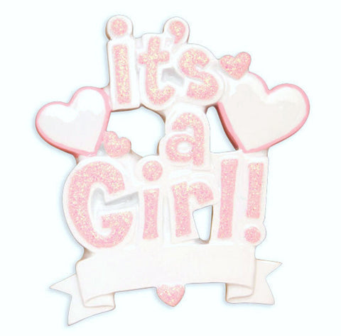 Personalized Ornament - It's a Girl!