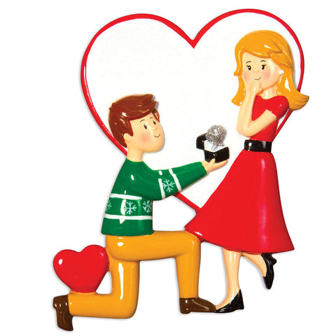 Personalized Ornament - Engagement Couple