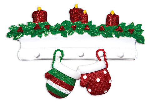 Mitten Family of 2 Personalized Ornament